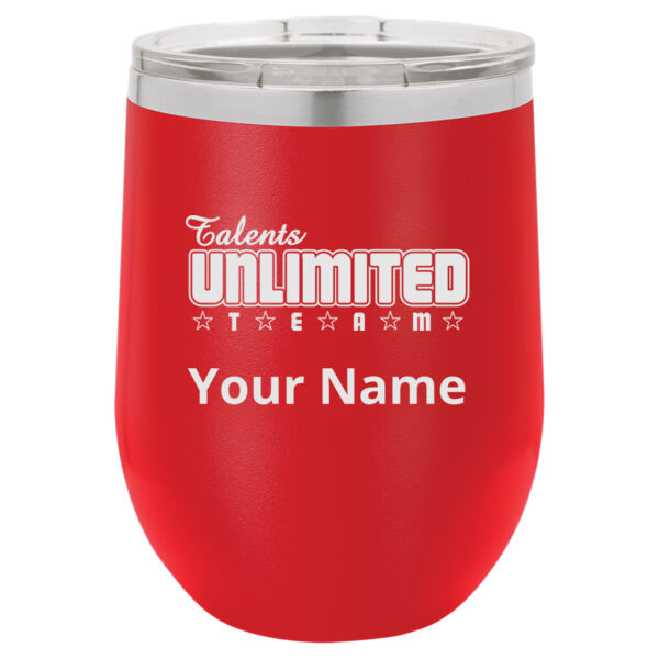 Talents Unlimited Engraved on a Polar Camel® - 12 oz. Vacuum Insulated Stemless Wine Tumbler with Lid Thumbnail