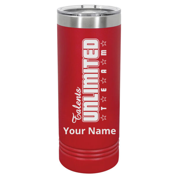 Talents Unlimited Engraved on a Polar Camel® - 22 oz. Skinny Tumbler with Slider Lid Thumbnail