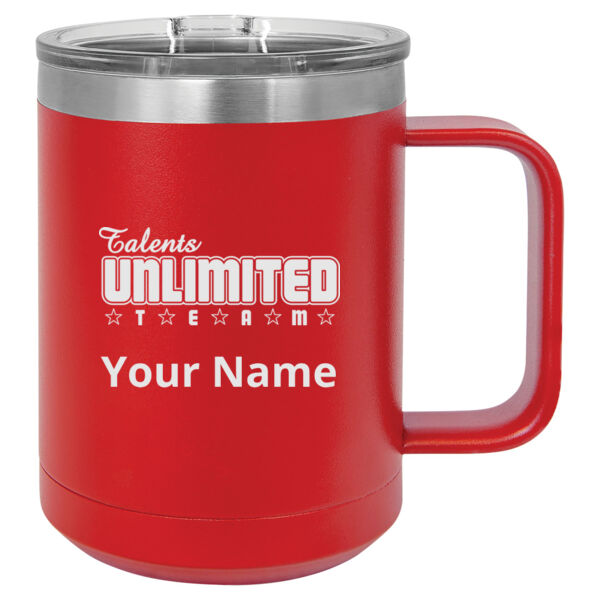 Talents Unlimited Engraved on a Polar Camel® - 15 oz. Vacuum Insulated Mug with Slider Lid Thumbnail