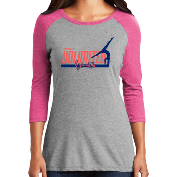 Talents Unlimited Design 2 on a District ® - Women's Perfect Tri ® 3/4 Sleeve Raglan Thumbnail