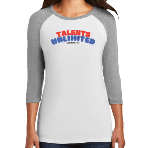 Talents Unlimited Design 4 on a District ® - Women's Perfect Tri ® 3/4 Sleeve Raglan Thumbnail