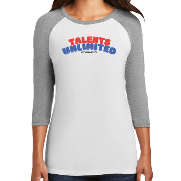 Talents Unlimited Design 4 on a District ® - Women's Perfect Tri ® 3/4 Sleeve Raglan Thumbnail