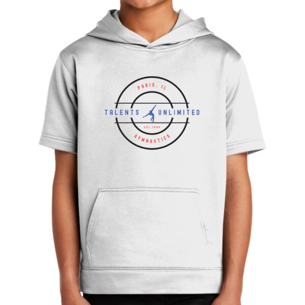Talents Unlimited Design 5 on a Sport-TekCo ® - Youth Sport Wick ® Fleece Short Sleeve Hooded Pullov Thumbnail